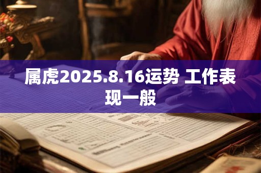属虎2025.8.16运势 工作表现一般