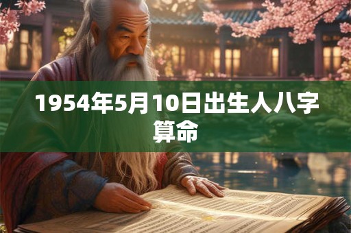 详细阅读:1954年5月10日出生人八字算命 1954年5月10日出生人八字算命