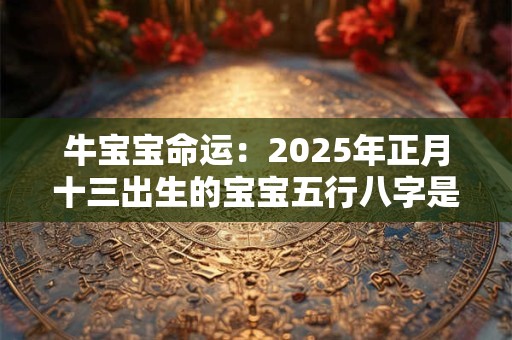 牛宝宝命运:2025年正月十三出生的宝宝五行八字是什么 牛宝宝命运:2025年正月十三出生的宝宝五行八字是什么
