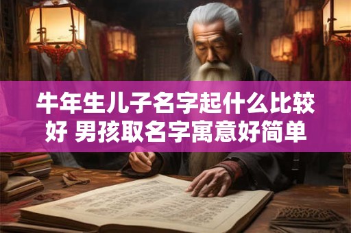 牛年生儿子名字起什么比较好 男孩取名字寓意好简单的字