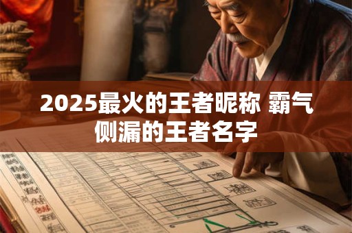 2025最火的王者昵称 霸气侧漏的王者名字