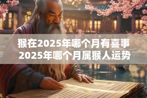 详细阅读:猴在2025年哪个月有喜事 2025年哪个月属猴人运势旺盛 猴在2025年哪个月有喜事 2025年哪个月属猴人运势旺盛