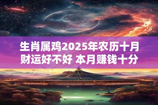 生肖属鸡2025年农历十月财运好不好 本月赚钱十分顺利