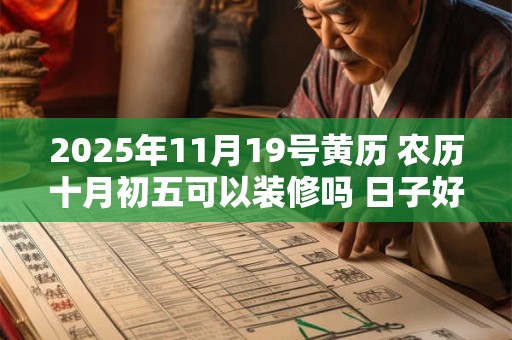 2025年11月19号黄历 农历十月初五可以装修吗 日子好吗