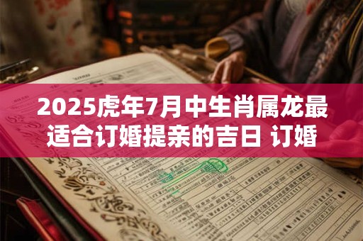2025虎年7月中生肖属龙最适合订婚提亲的吉日 订婚佳期查询