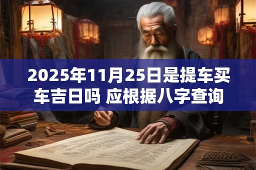 详细阅读:2025年11月25日是提车买车吉日吗 应根据八字查询 2025年11月25日是提车买车吉日吗 应根据八字查询