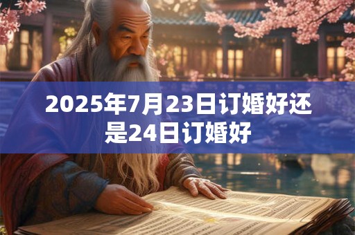 2025年7月23日订婚好还是24日订婚好
