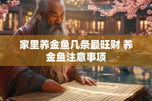 家里养金鱼几条最旺财 养金鱼注意事项