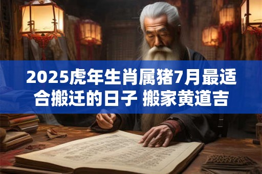 2025虎年生肖属猪7月最适合搬迁的日子 搬家黄道吉日