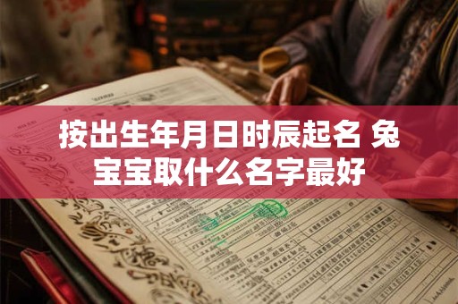 按出生年月日时辰起名 兔宝宝取什么名字最好