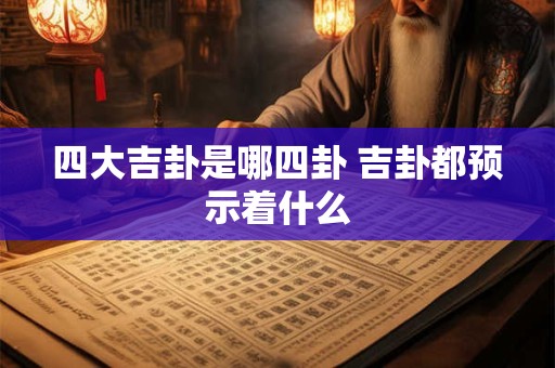 四大吉卦是哪四卦 吉卦都预示着什么