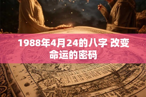 1988年4月24的八字 改变命运的密码 1988年4月24的八字 改变命运的密码