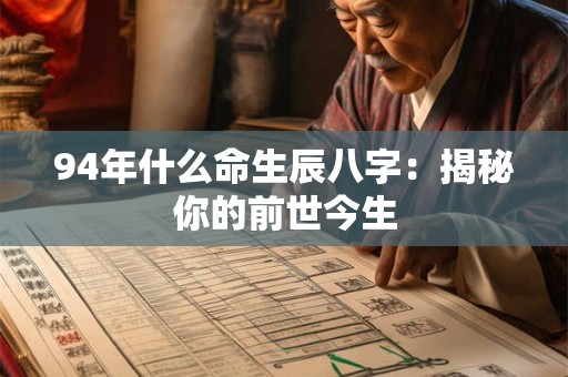 94年什么命生辰八字：揭秘你的前世今生