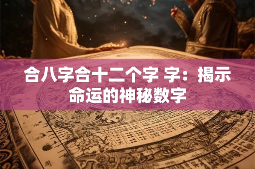 合八字合十二个字 字：揭示命运的神秘数字