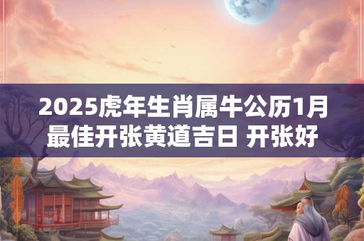 2025虎年生肖属牛公历1月最佳开张黄道吉日 开张好日子