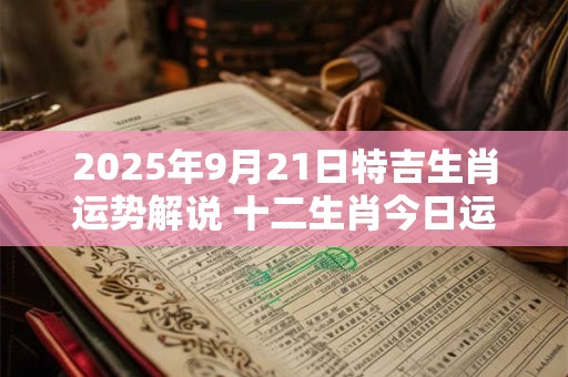 2025年9月21日特吉生肖运势解说 十二生肖今日运势