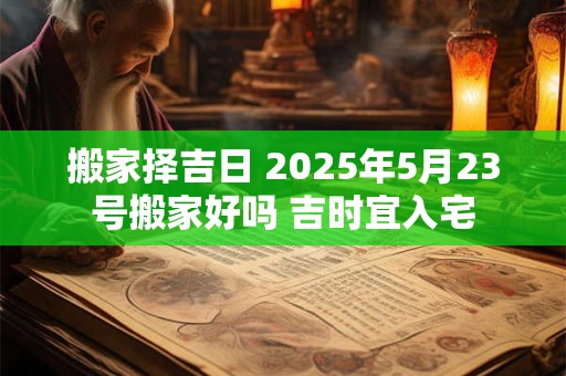 搬家择吉日 2025年5月23号搬家好吗 吉时宜入宅