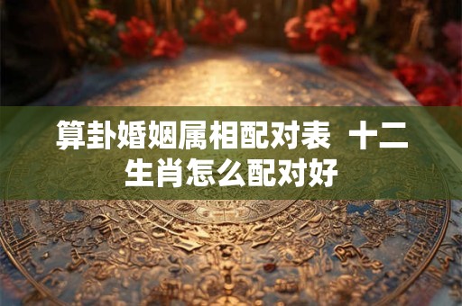算卦婚姻属相配对表  十二生肖怎么配对好