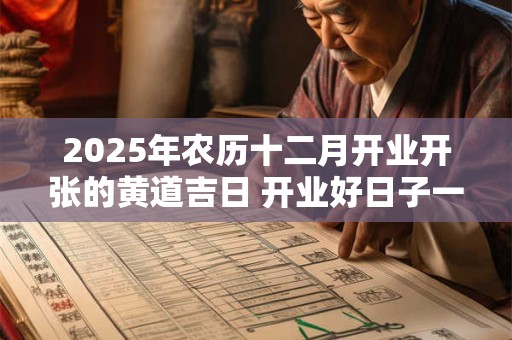 2025年农历十二月开业开张的黄道吉日 开业好日子一览表 2025年农历十二月开业开张的黄道吉日 开业好日子一览表