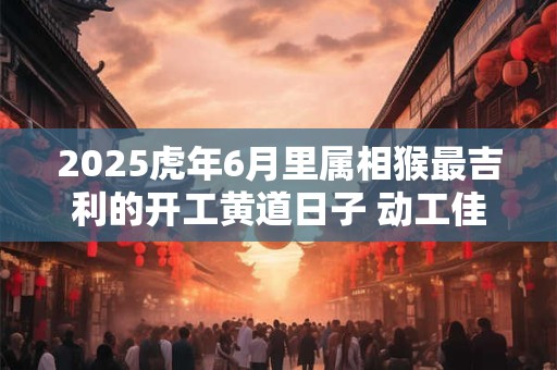 2025虎年6月里属相猴最吉利的开工黄道日子 动工佳期查询