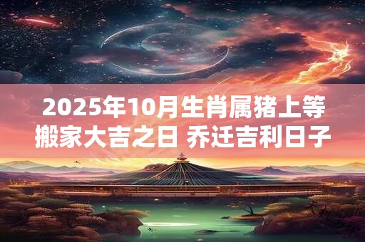 2025年10月生肖属猪上等搬家大吉之日 乔迁吉利日子