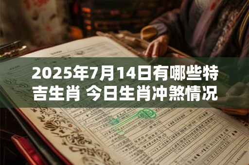 2025年7月14日有哪些特吉生肖 今日生肖冲煞情况