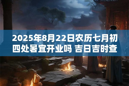 2025年8月22日农历七月初四处暑宜开业吗 吉日吉时查询