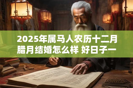 2025年属马人农历十二月腊月结婚怎么样 好日子一览表老黄历