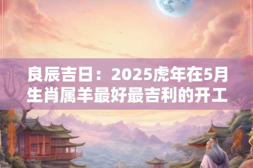 良辰吉日：2025虎年在5月生肖属羊最好最吉利的开工日子