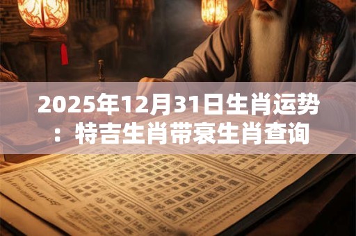 2025年12月31日生肖运势：特吉生肖带衰生肖查询