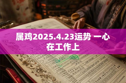 属鸡2025.4.23运势 一心在工作上