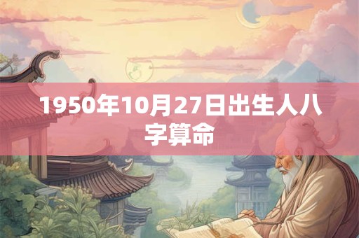 1950年10月27日出生人八字算命
