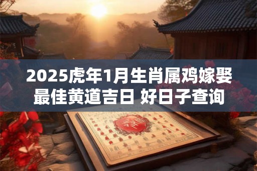 2025虎年1月生肖属鸡嫁娶最佳黄道吉日 好日子查询