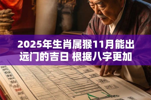 2025年生肖属猴11月能出远门的吉日 根据八字更加精准