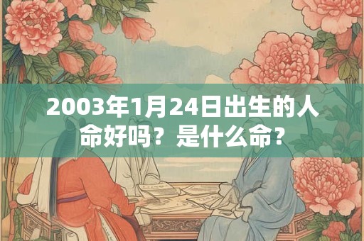 2003年1月24日出生的人命好吗？是什么命？