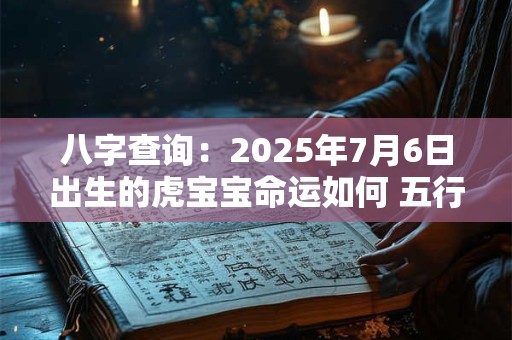 八字查询：2025年7月6日出生的虎宝宝命运如何 五行缺什么