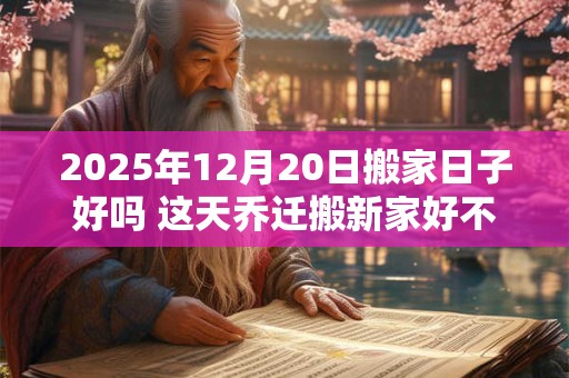 2025年12月20日搬家日子好吗 这天乔迁搬新家好不好