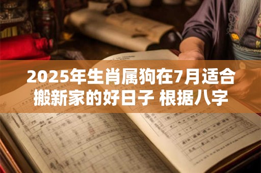 2025年生肖属狗在7月适合搬新家的好日子 根据八字查询