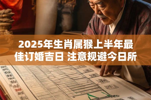 2025年生肖属猴上半年最佳订婚吉日 注意规避今日所冲