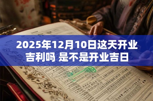 2025年12月10日这天开业吉利吗 是不是开业吉日