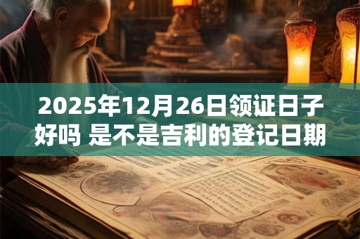 2025年12月26日领证日子好吗 是不是吉利的登记日期