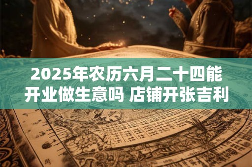 2025年农历六月二十四能开业做生意吗 店铺开张吉利吗