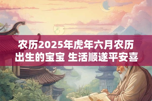 农历2025年虎年六月农历出生的宝宝 生活顺遂平安喜乐