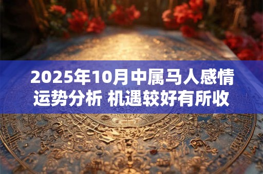 2025年10月中属马人感情运势分析 机遇较好有所收获