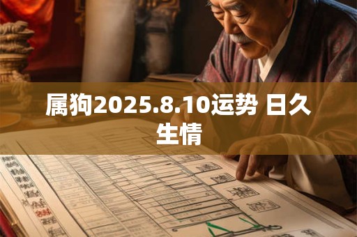 属狗2025.8.10运势 日久生情 属狗2025.8.10运势 日久生情