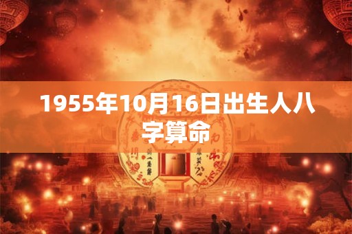 1955年10月16日出生人八字算命