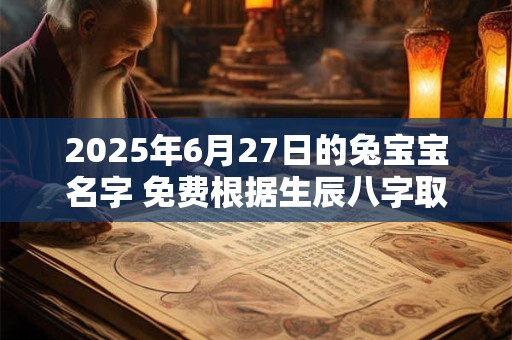 2025年6月27日的兔宝宝名字 免费根据生辰八字取名