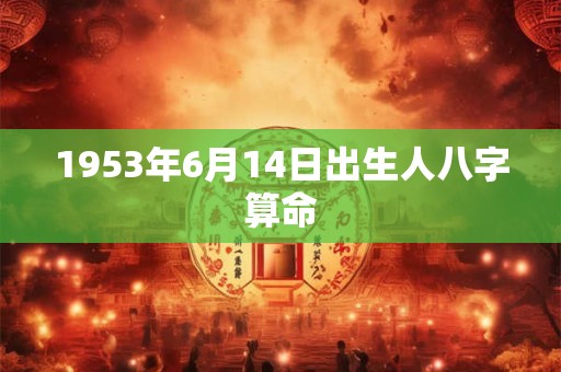 1953年6月14日出生人八字算命