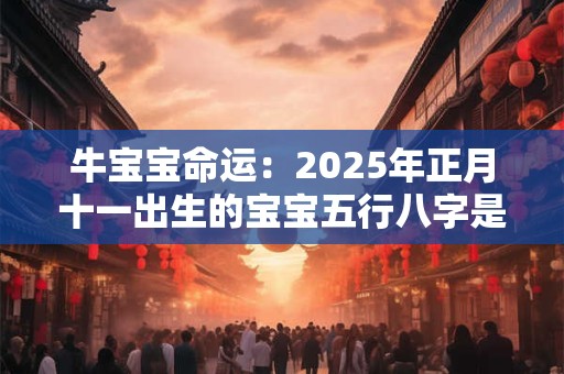 牛宝宝命运：2025年正月十一出生的宝宝五行八字是什么