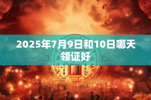 2025年7月9日和10日哪天领证好